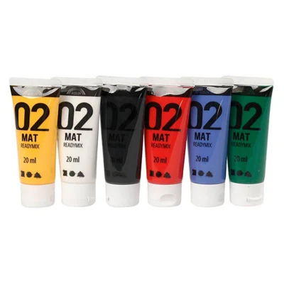 Peinture acrylique A-Color, 02 - mat, 6 x 20 ml