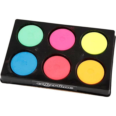 Aquarelle dans la palette, 6 couleurs, 1 set