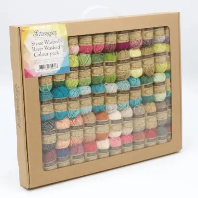 Scheepjes Pack de Couleurs Stone Washed & River Washed - 58x10g