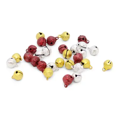 HobbyArts Cloches Rouge, argent, or 10 mm, 30 pcs