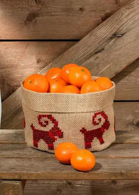 Kit de broderie Panier avec buck de Noël Ø21