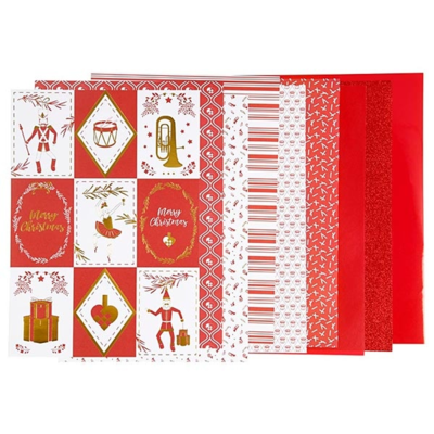 Design kerstpapier 21 x 30 cm, 24 vellen