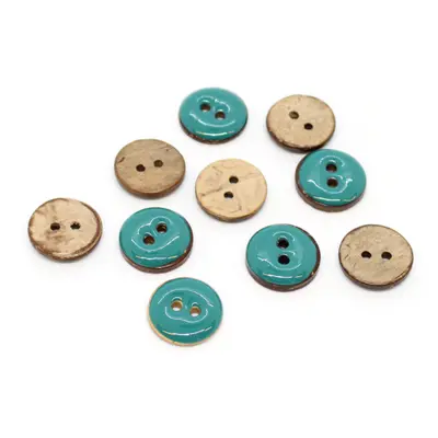 HobbyArts Essence Glazed Coconut Buttons 15 mm, 10 st