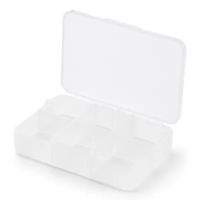Kunststof doos met Transparant deksel 8 x 5,5 cm, 6 vakken