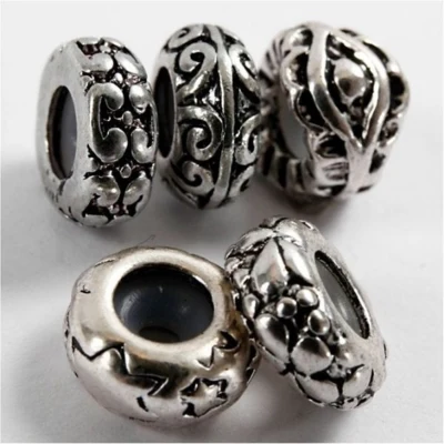 Maillons en métal argenté, 10 pcs.