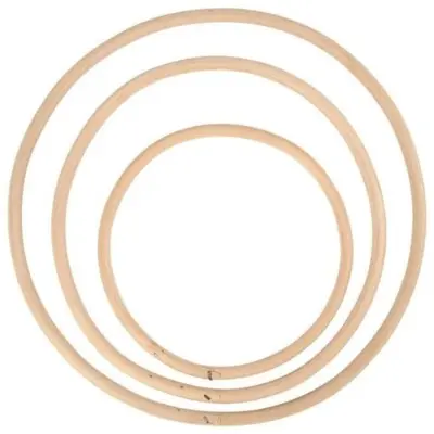 Bamboe ringen, 3 stuks, 15,3 + 20,3 + 25,5 cm