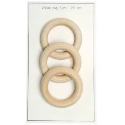 Go Handmade Houten ringen 55 mm, 3 st