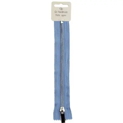 Go Handmade Zipper Métal Bleu 20 cm