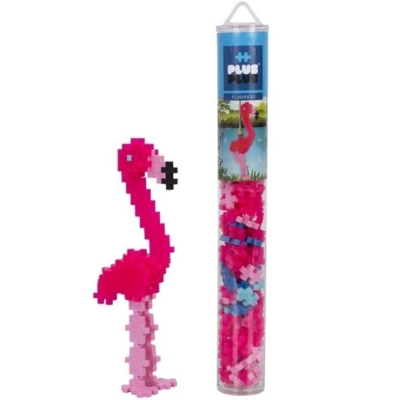 Plus-Plus en tubes, Flamingo, 100 pcs.