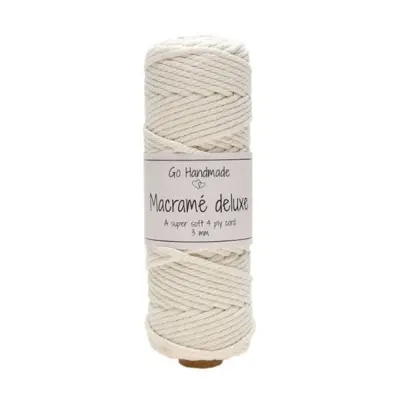Go Handmade Macramé Yarn Deluxe 50 m, 3 mm