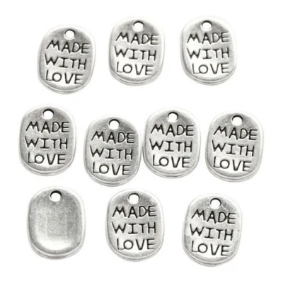 Pendentif bijoux "Made With Love", 10 pcs.