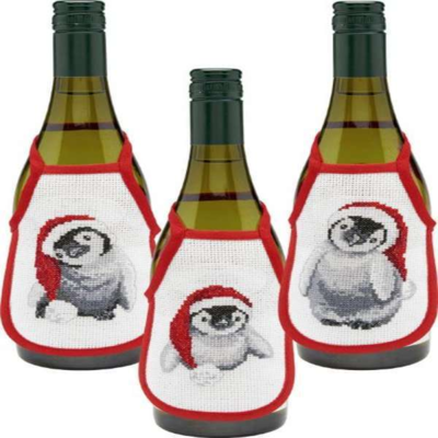 Kit de borderie tablier de vin pingouins