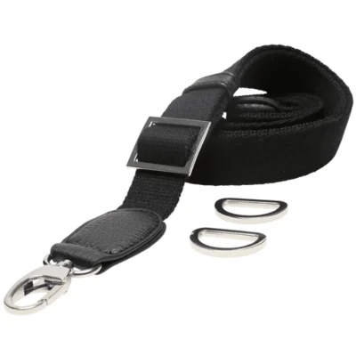 Go Handmade Bandoulière pour Sac, 85-125 cm 22290 Noir/argent