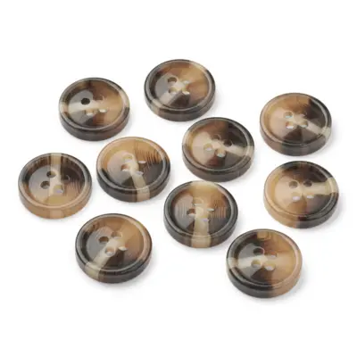 LindeHobby Boutons en plastique marron, 24 mm, 10 pcs
