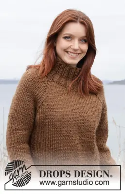 244-25 Autumn Amber Sweater by DROPS Design