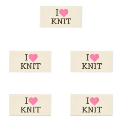 LindeHobby Étiquette I Love Knit (4 cm x 2 cm)