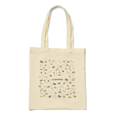 LindeHobby Canvas tas met LindeHobby-print, 35x40 cm, 1 stuk