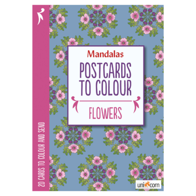 Forlaget Unicorn Mandalas Postcards to Colour - FLOWERS