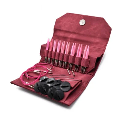 LYKKE Ensemble d'Aiguilles Circulaires Interchangeables Blush, Crimson, 9 cm