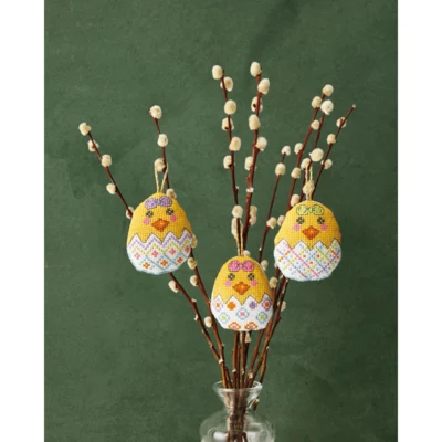 Œufs décoratifs lot de 3, 6 x 7 cm