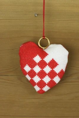 Kit de broderie Cœur tressé 8 x 8 cm