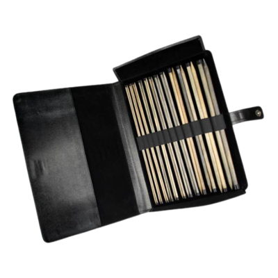 LYKKE Ensemble d’aiguilles droites Driftwood, Noir, 35 cm