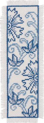 Kit de broderie Fleur bleue 7 x 22 cm