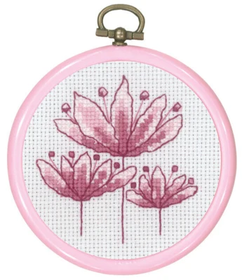 Kit de Broderie Tulipes Roses 8 Ø