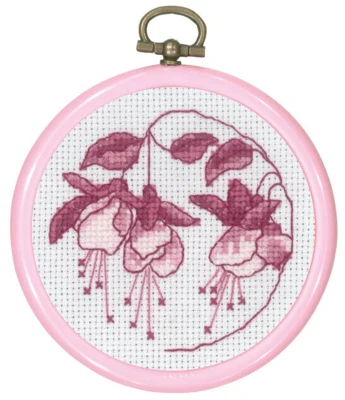 Kit de Broderie Rose Fuchsia 8 Ø