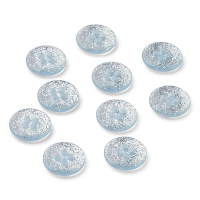 LindeHobby Boutons á Paillettes, Bleu ciel, 12 mm, 10 pcs