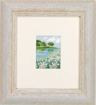 Kit de broderie Prairie de marguerites 6,5 x 5 cm
