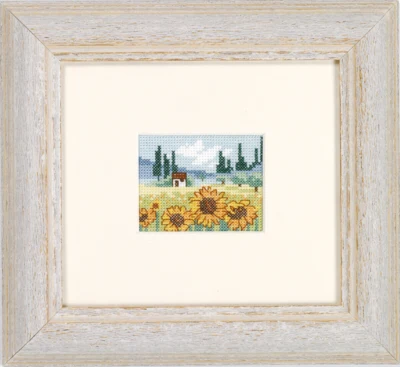 Kit de Broderie Champ de Tournesols 6,5 x 5 cm