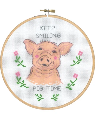 Kit de Broderie Keep Smiling Pig Time 5810/18 18Ø