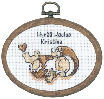 Borduurpakket Liggende kabouter m/5961/60 9 x 7 cm