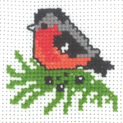 Kit de Broderie Bouvreuil 10 x 10 cm