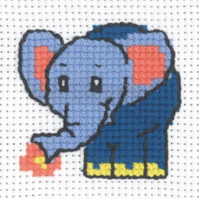 Kit de broderie Éléphant 8 x 8 cm
