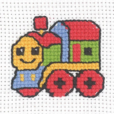 Borduurbouwpakket Trein 8 x 8 cm