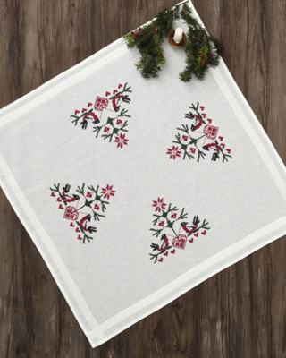 Borduurpakket Vogels met harten XXX 80 x 80 cm