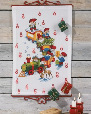 Kit de broderie Train/lutins B5125/35 35x54 cm