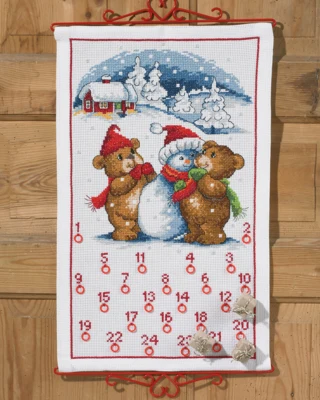 Kit de broderie Ours et bonhomme de neige 5125/38 38 x 62