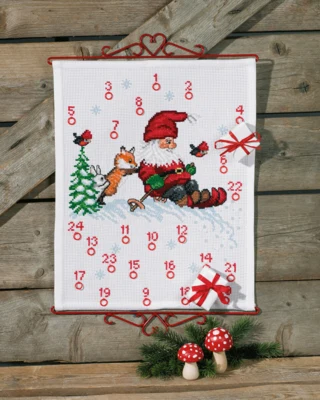 Kit de broderie Lutin sur skis B5125/ 40 40 x 50 cm