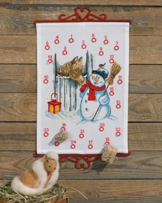 Kit de Broderie Bonhomme de Neige & Cheval B5125/32 32 x 45 cm