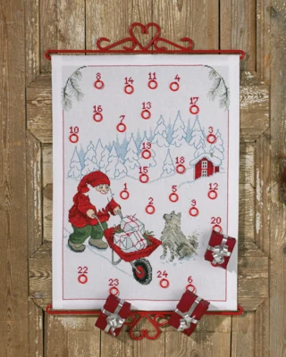 Kit de broderie Père Noël avec luge B5125/32 32 x 43 cm