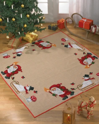 Kit de Broderie Lutin/Bonhomme de Neige 175 x 175 cm