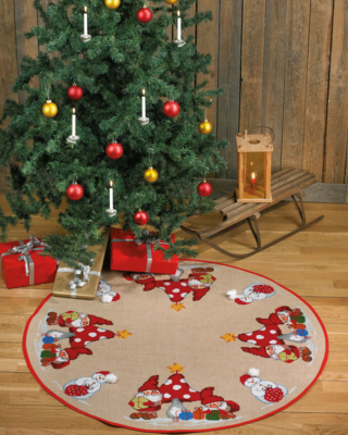 Kit de broderie Champignon et lutins Ø 116 cm