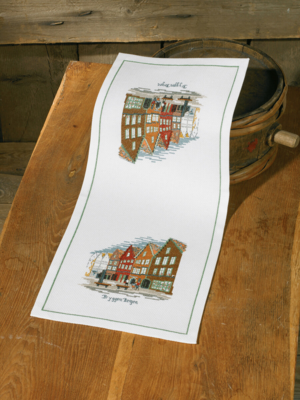 Borduurpakket Bergen loper 24 x 53 cm