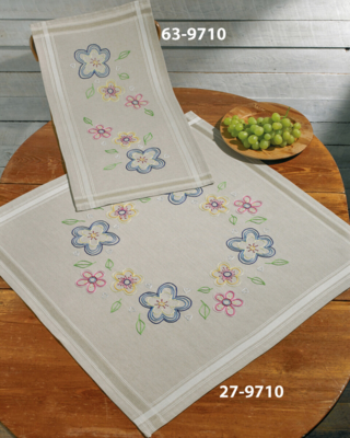 Kit de Broderie Fleurs Naïves 40x80 cm