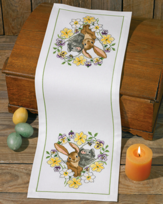 Borduurpakket Nieuwe vrienden 24 x 68 cm