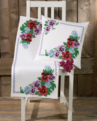 Kit de broderie Pensée 36 x 86 cm