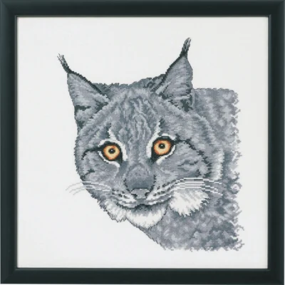 Kit de Broderie Loup en Gris R5615 37 x 37 cm